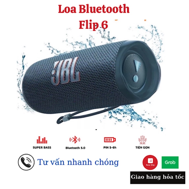 Loa Bluetooth flip6 phối hợp kiểu dáng cổ điển và hiện đại đẹp sang trọng âm thanh chất lượng