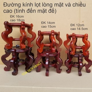 Đôn gỗ 5 chân, đế gỗ kê tượng, đế kê bình hoa, đồ thờ cúng phong thủy, có nhiều kích thước