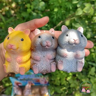 Squishy Mochi hình CHUỘT HAMSTER 3 màu