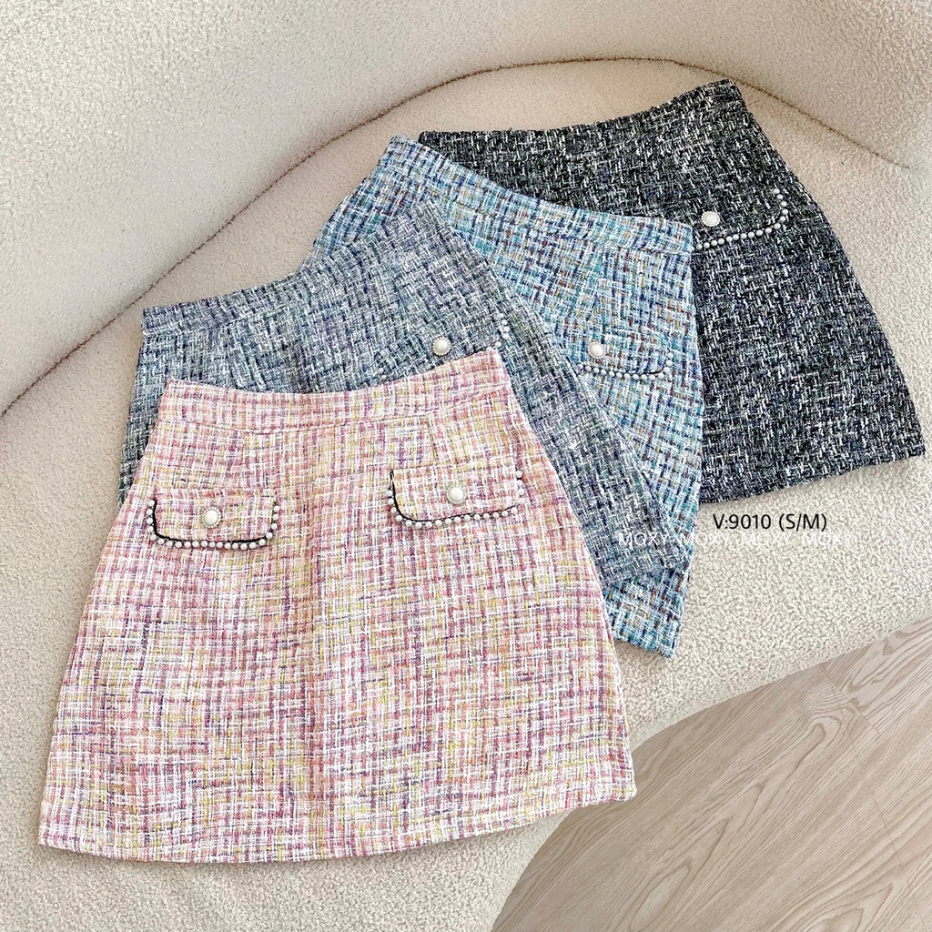 SP009010-Chân váy bố 2 túi