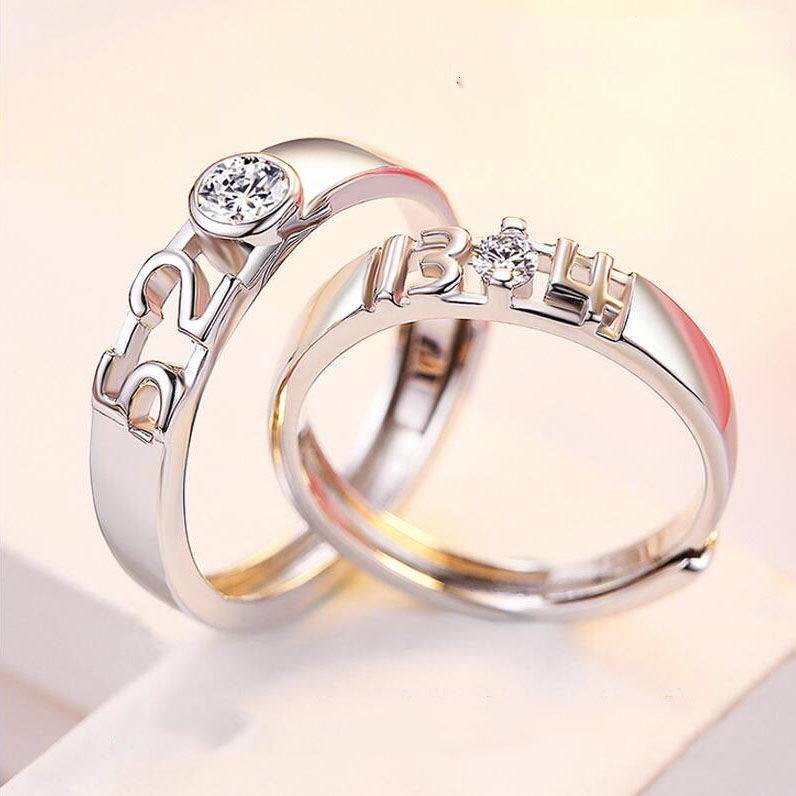 Nhẫn Cặp Đôi Kiểu Hàn Quốc Thiết Kế Dễ Thương Cho Học Sinh