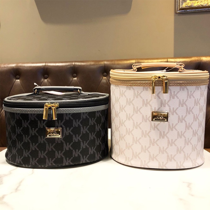 Túi Đựng Mỹ Phẩm Da PU Hình Trụ Cỡ Lớn Chống Thấm Nước