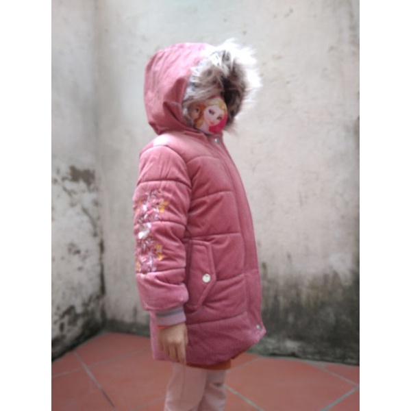 Áo khoác nhung bé gái