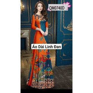 Áo dài in 3D vải lụa nhật sang trọng - Áo Dài Linh Đan