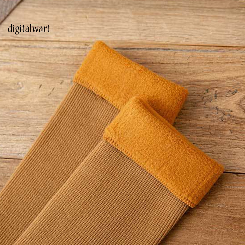 Kỹ Thuật Số| 1 Đôi Tất Lông Cừu Màu Trơn Giữ Ấm Co Giãn Thoải Mái Dùng Hàng Ngày