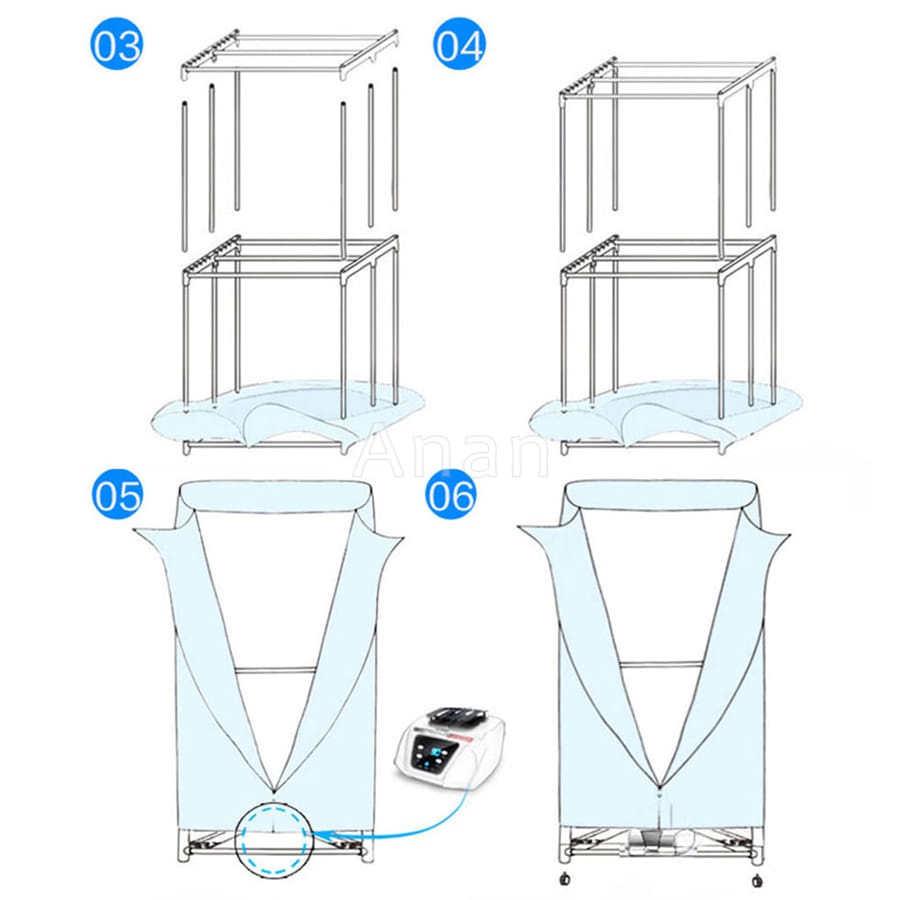 Tủ Sấy Quần Áo 2 Tầng Khung Inox, Máy Sấy Quần Áo Có Điều Khiển Công Suất Lớn Giúp Quần Áo Nhanh Khô, Khử Khuẩn