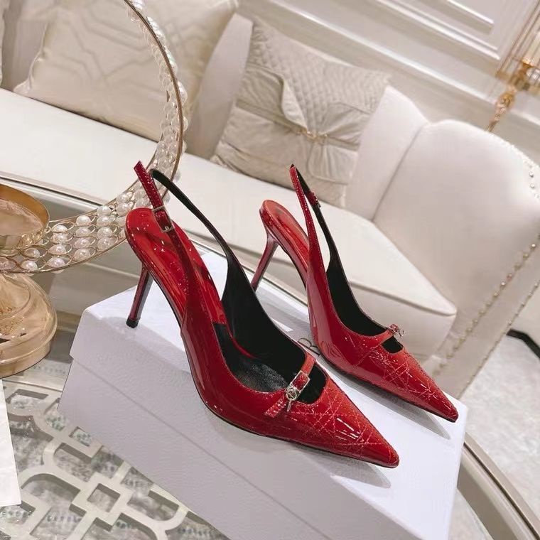 Giày Cao Gót Da Bóng Màu Đen Thời Trang Mùa Hè 2022 Phong Cách Âu Mỹ Cho Nữ