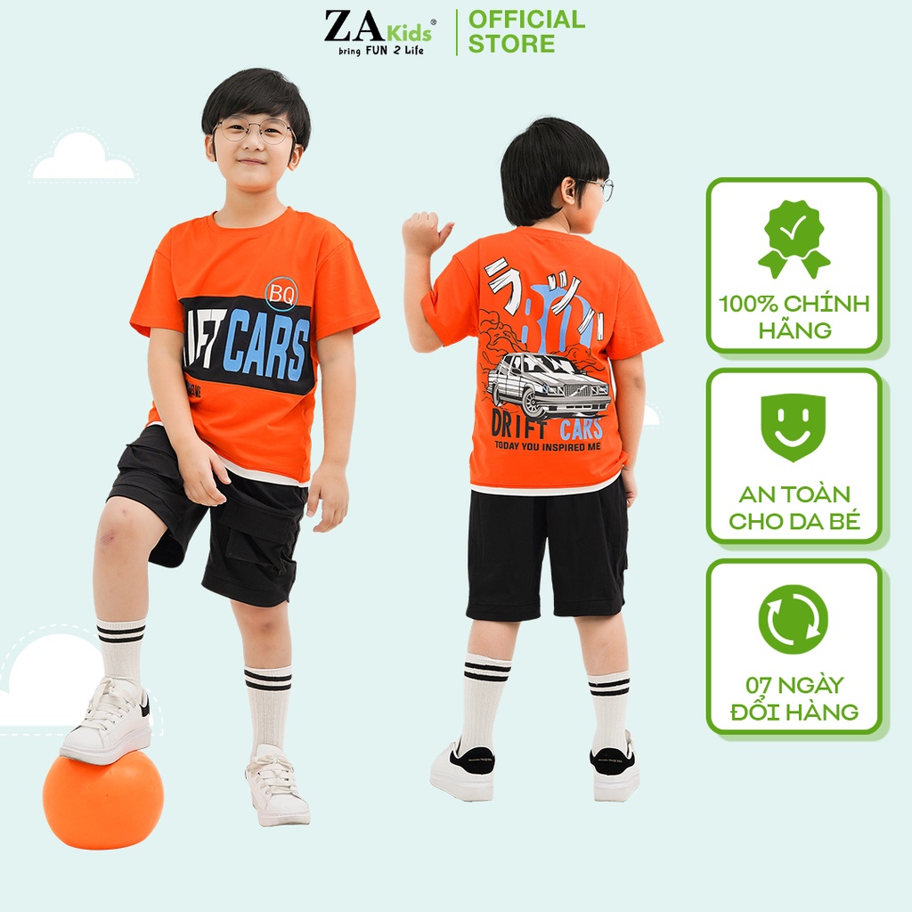 Bộ Quần Áo Thun Ngắn Tay Bé Trai (2-10 Tuổi) ZAKids ZA22043TN