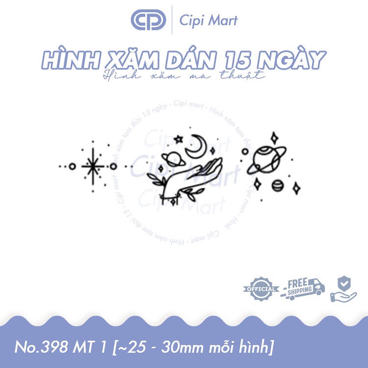 CIPI MART - Hình xăm tạm thời 15 NGÀY - chống nước, cọ xát 398