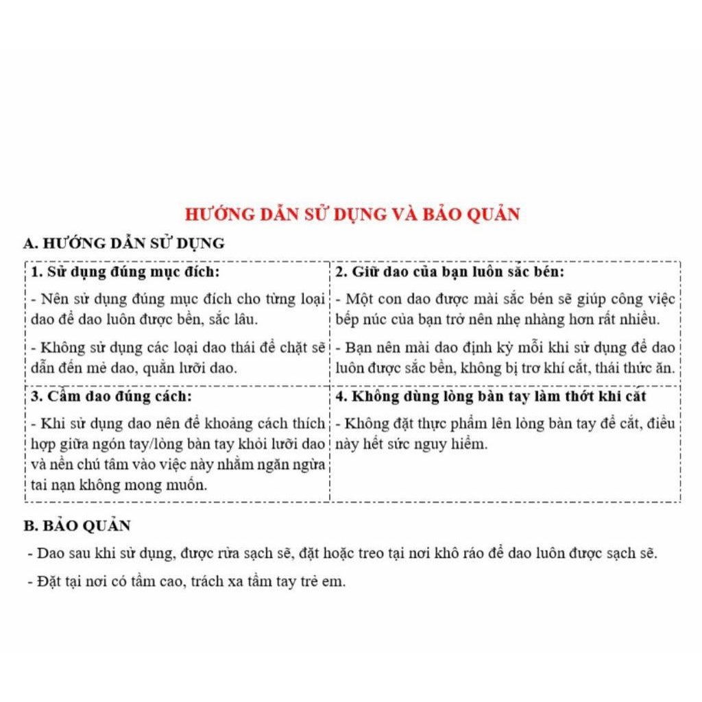 Dao Lọc Thịt Trâu Bò Lợn Gà siêu sắc bén