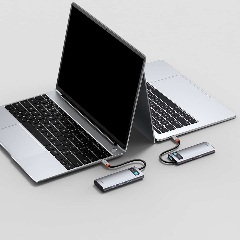 Bộ chuyển đổi đa năng Baseus Metal Gleam Type-C 5 trong 1 cho các thiết bị máy tính điện thoại hỗ trợ USB type C