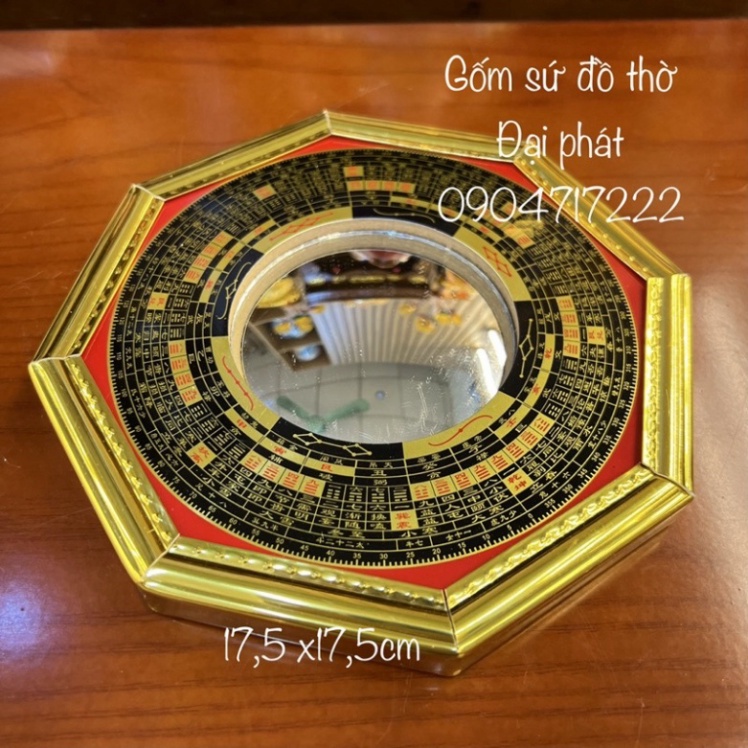 Gương Bát Quái, Gương là kinh cầu lồi kích thước 17cm