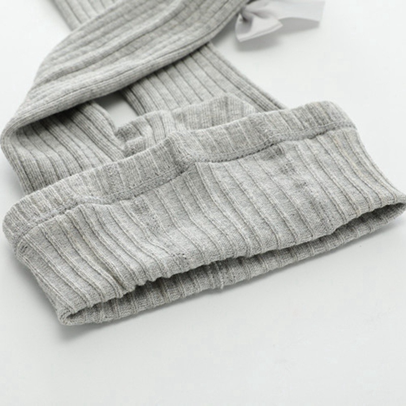 Quần Tất Cotton Mềm Đính Nơ Cho Bé Gái 0-8 Tuổi