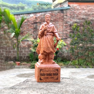 Tượng trần hưng đạo, tượng hưng đạo đại vương trần quốc tuấn - tượng trần quốc tuấn bằng gỗ cao 20cm