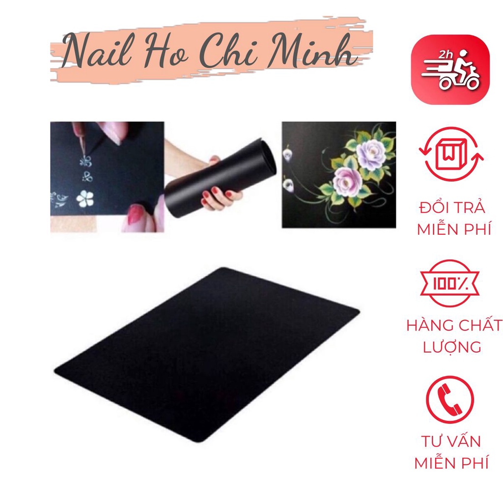 Bảng đen tập vẽ nail chuyên dụng (29,8x21cm) - Dễ dàng vệ sinh sau khi vẽ