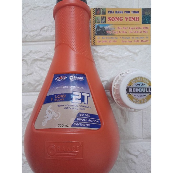 Nhớt Thơm 2 Thì Orange 700ml Và Phụ Gia 70ml Cao Cấp Cho Xe Xipo pha tương 7 Lần thay nhớt