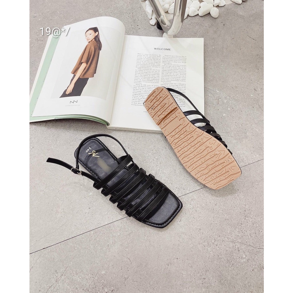 GIÀY SANDAL NỮ ĐẾ THẤP HÌNH THANG CÓ SIZE LỚN 35-42