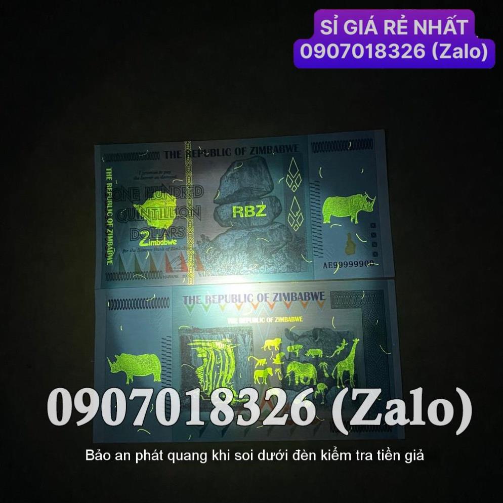 Cực độc Tờ 100 TRIỆU Tỷ Zimbabwe lưu niệm lì xì Tết , tặng kèm bao lì xì , Giá Sỉ