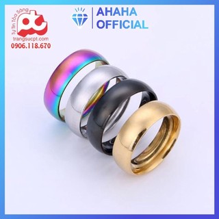 Nhẫn nam trơn nhiều màu cao cấp thời trang không đen