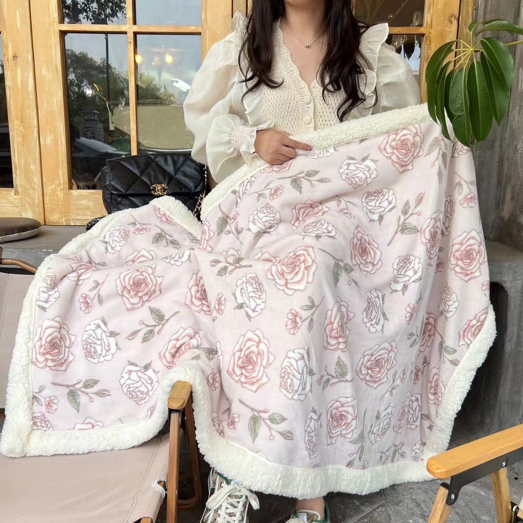 Chăn lông cừu họa tiết- có khóa kéo,kích thước 2mx2m3