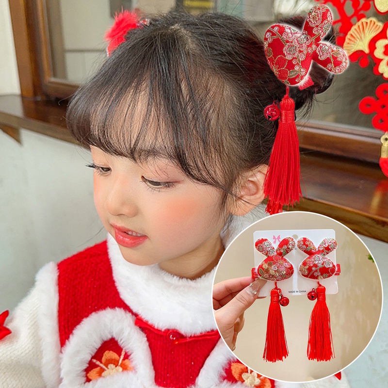 Bộ 2 Kẹp Tóc Đính Hoa Dễ Thương Cho Bé Gái