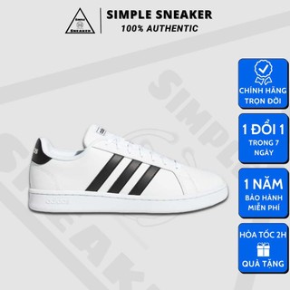 Giày Thể Thao Adidas Grand Court White Black 💙FREESHIP💙 Hàng Chính Hãng - Giày Sneaker Nam Nữ - Simple Sneaker [F36483]