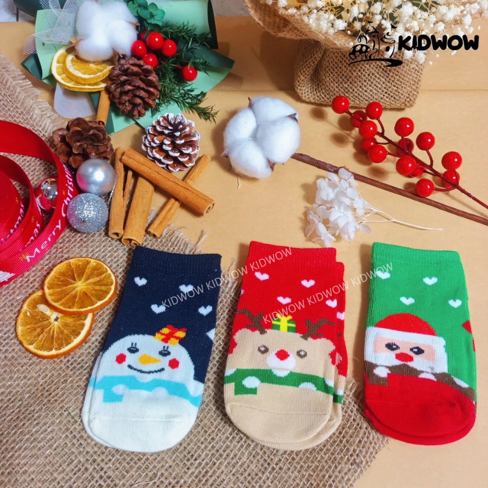 Tất Giáng Sinh Cho Bé Vớ Noel Trẻ Em Cổ Cao, Nhiều Màu Biểu Tượng Noel Siêu đẹp Dễ Thương Giữ Ấm- Hàng Loại 1