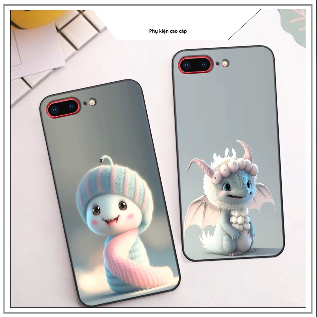 Ốp lưng iphone 7plus/8plus Viền Vuông in hình 12 con giáp Hot trend siêu dễ thương
