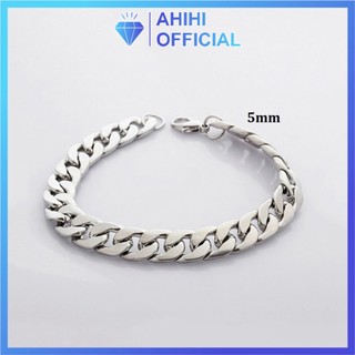 Lắc tay nam inox kiểu lặc 5mm không đen giá rẻ HCM