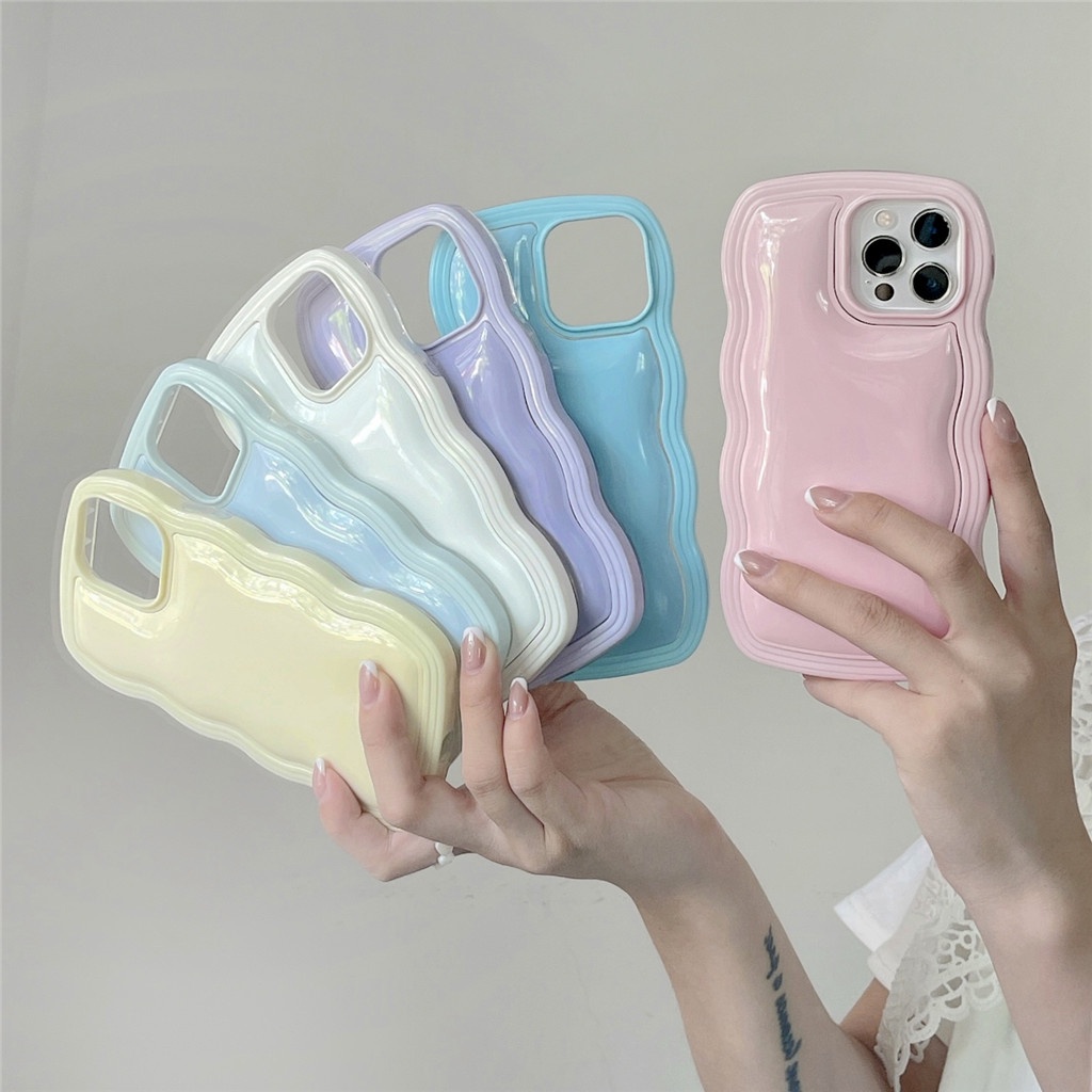 Ốp Điện Thoại TPU Mềm Thiết Kế Viền Xoắn Độc Đáo Cho iphone Case 13 Pro Max 12 Pro Max