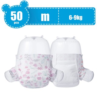 Mới 50/100 miếng M 6-9kg Tã siêu thấm siêu mỏng thoáng khí