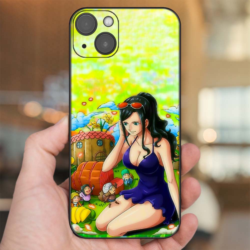 Ốp lưng iPhone 14 Plus dẻo đen cạnh vuông in hình Nico Robin One Piece Đảo Hải Tặc