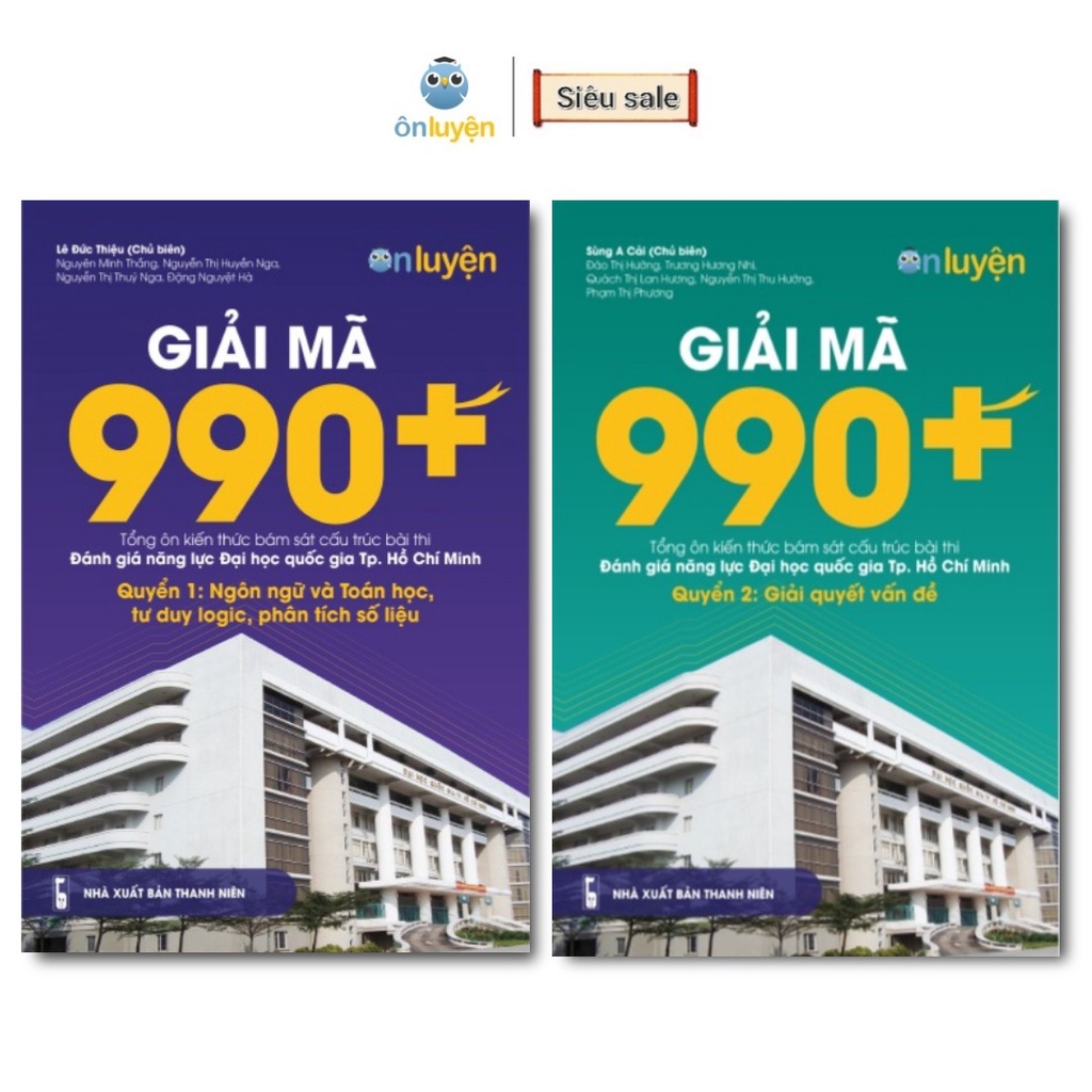 Combo 2 Cuốn Giải Mã 990+ Tổng Ôn Bài Thi Đánh Giá Năng Lực ĐHQGTPHCM
