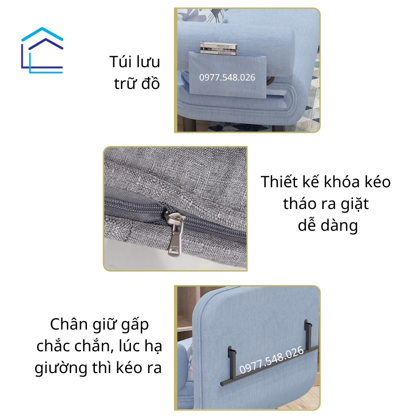 Ghế Sofa Giường Gấp Gọn Đa Năng 100cm x 1m9 Chắc Chắn, Sofa Giường Gấp Hapo Nghỉ Trưa Phù Hợp Nhà Chung Cư Diện Tích Hẹp | BigBuy360 - bigbuy360.vn