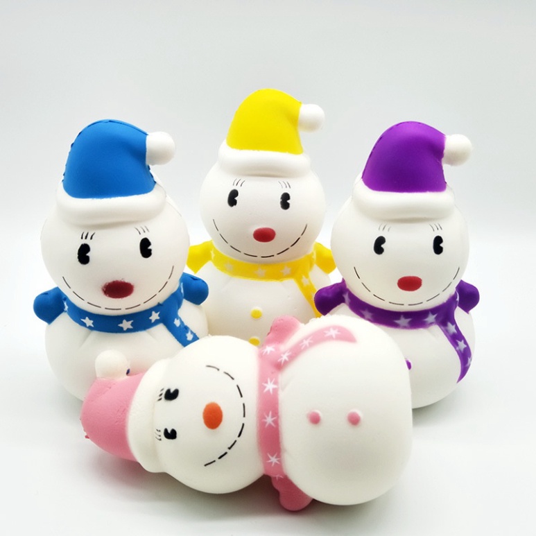 Squishy Lớn hình người bằng tuyết hồ lô đeo khăn đội mũ công cụ giải trí Xốp Giảm Stress Hình mềm mại đẹp đẽ co dãn cho