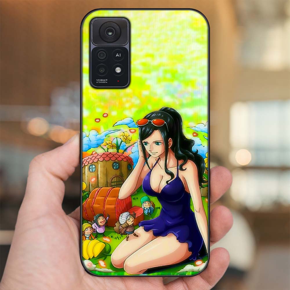 Ốp lưng Xiaomi Redmi Note 11 Pro 5G viền đen in hình Nico Robin One Piece Đảo Hải Tặc