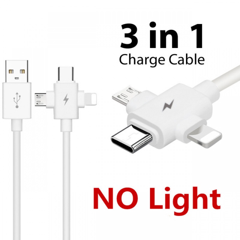 Dây Cáp Sạc Nhanh USB Loại C 3 Trong 1 Cho iPhone 12 pro max