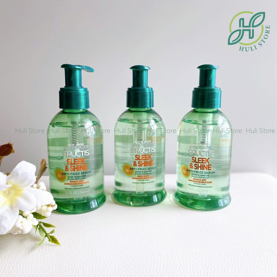 Tinh chất dầu dưỡng tóc Garnier Fructis Sleek & Shine Serum 150 ml.