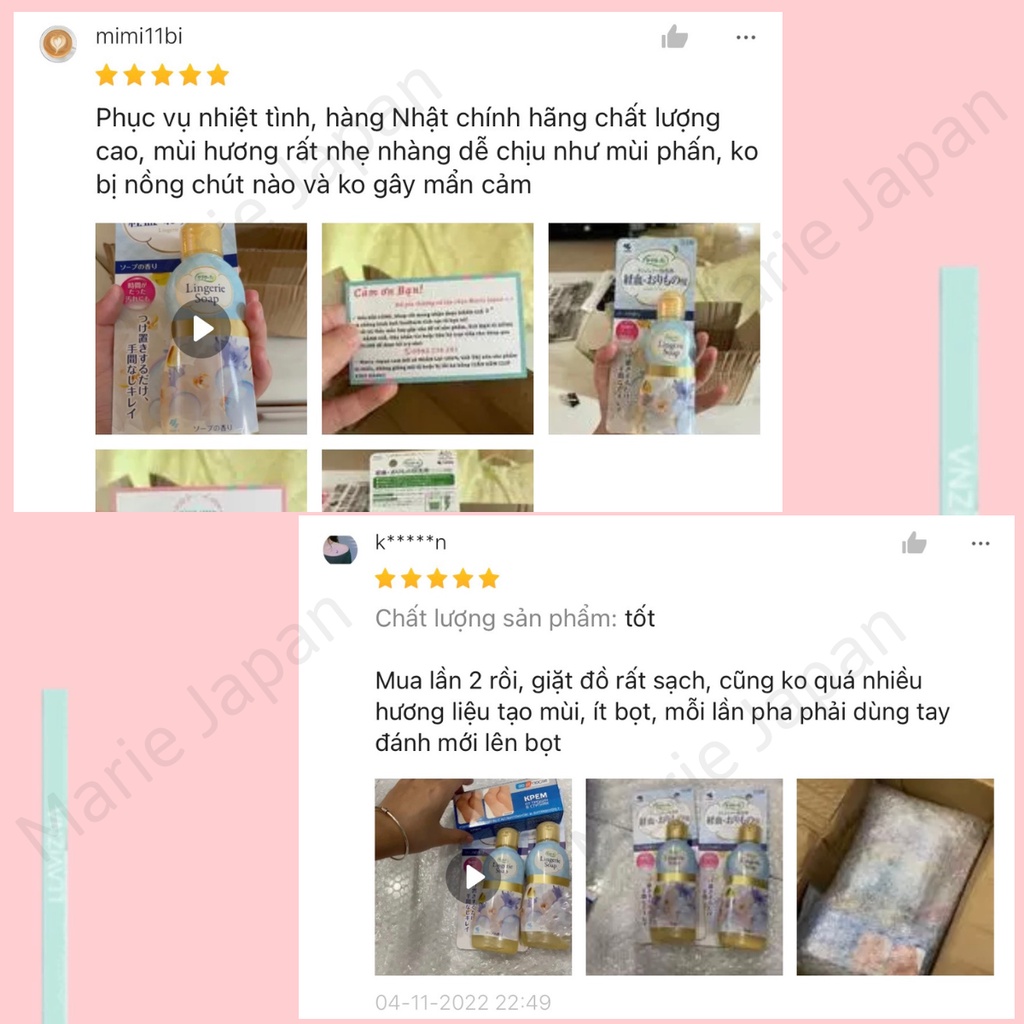 Nước Giặt Đồ Lót Lingerie Soap Nội Địa Nhật Bản 120ml