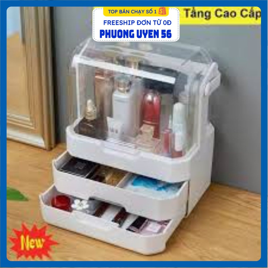 KỆ ĐỰNG MỸ PHẨM 3 TẦNG CAO CẤP CHỐNG BỤI BẨN .