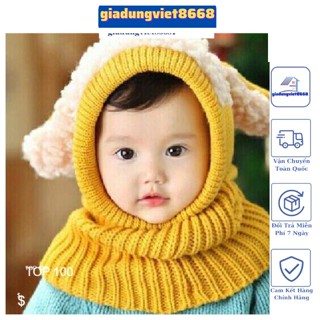 SÉT KHĂN MŨ LEN CỪU CHO BÉ/Khăn mũ len lông cừu trẻ em