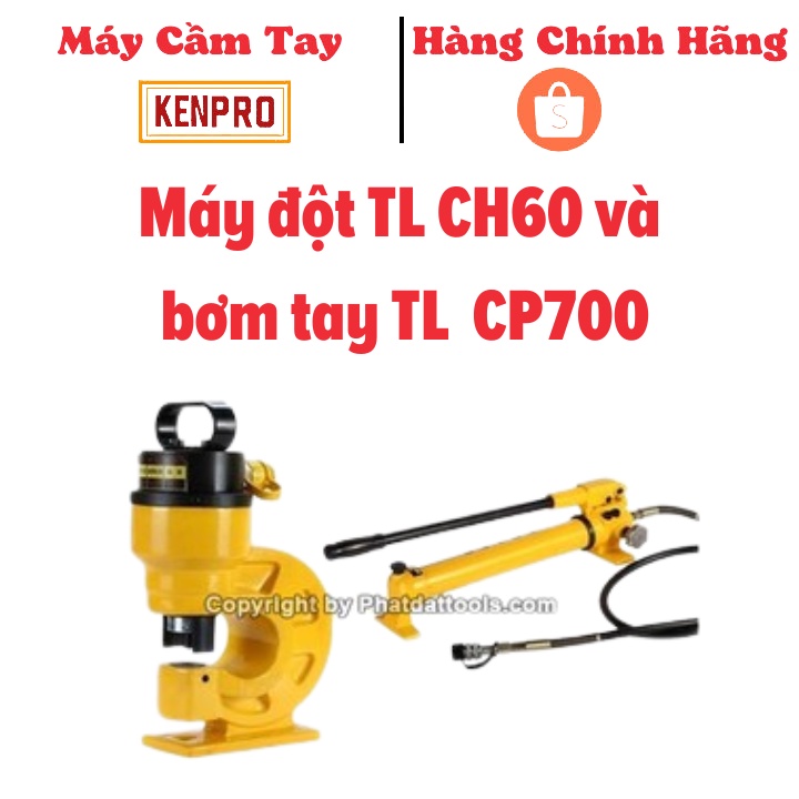 Máy Đột Thủy Lực CH60 và Bơm Tay Thủy Lực CP700