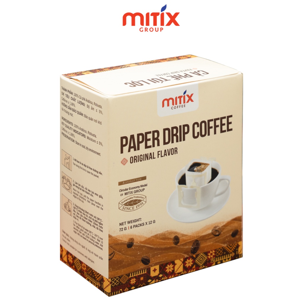 Cà phê túi lọc MITIX  loại 72gr/ hộp(06 túi/ hộp)