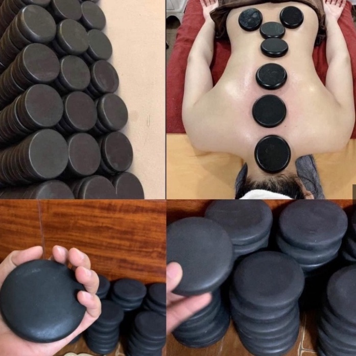 Đá Nóng, Đá Massage Body Tròn 8x6cm ,Oval 8x8cm,Kẹp Chân 3x4cm Đả Thông Kinh Lạc Dưỡng Sinh