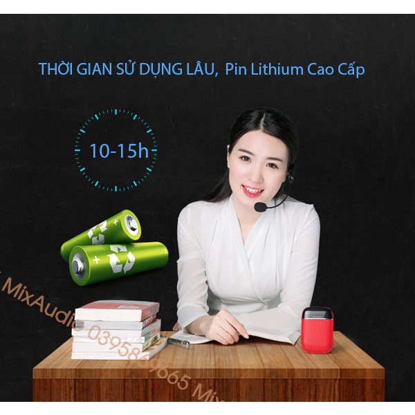 Máy Trợ Giảng APORO T2/T3, Micro Không Dây, Mic Có Dây, Bluetooth, Máy Nhỏ Nhẹ, Âm Lượng Lơn 10w, BẢO HÀNH 12 THÁNG