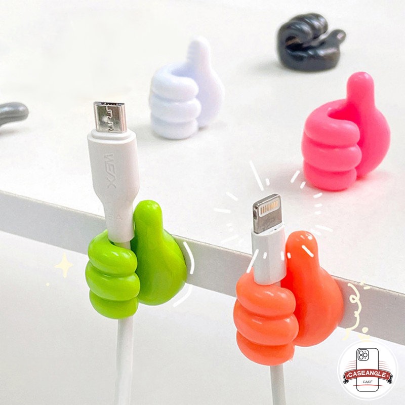 Móc Treo Chìa Khóa / Dây Cáp Dữ Liệu Gắn Tường Hình Ngón Tay Cái 3D Dễ Thương