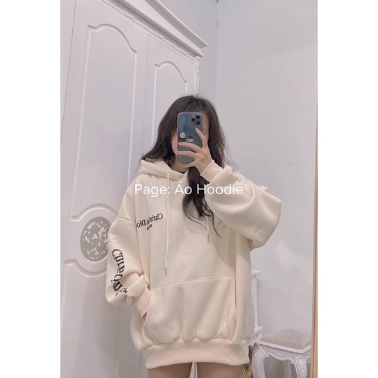 Áo hoodie chữ dọc tay và ngực PM11