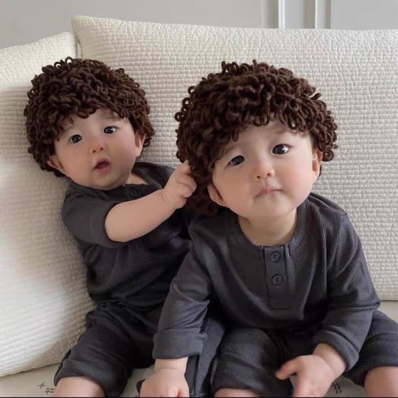 Nón Len Tóc Xù Cho Bé