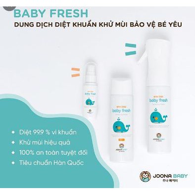 Xịt diệt khuẩn, khử mùi cho đồ chơi, bình sữa, núm ti giả Baby Fresh an toàn cho bé 300ml - JOONA BABY Việt Nam