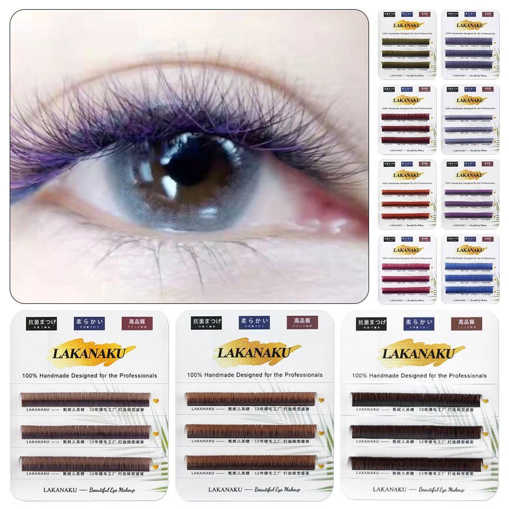 Lông Mi Giả Đơn Sắc Bằng Giấy Kraft Lâu Trôi Màu Sắc Retro